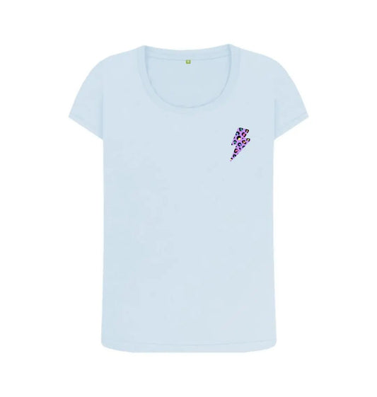 Rainbow leopard print scoop neck tshirt - Trend Tonic