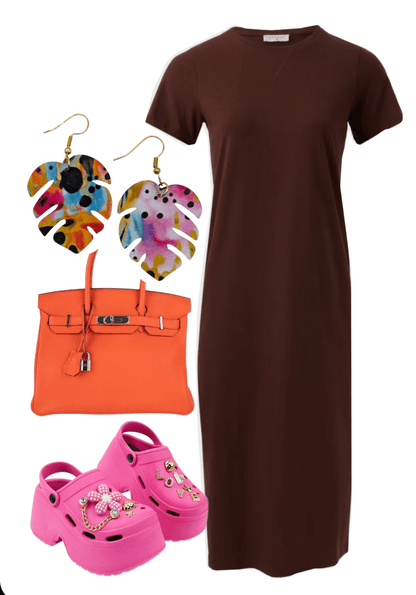 Rainbow monstera leaf earrings - Trend Tonic