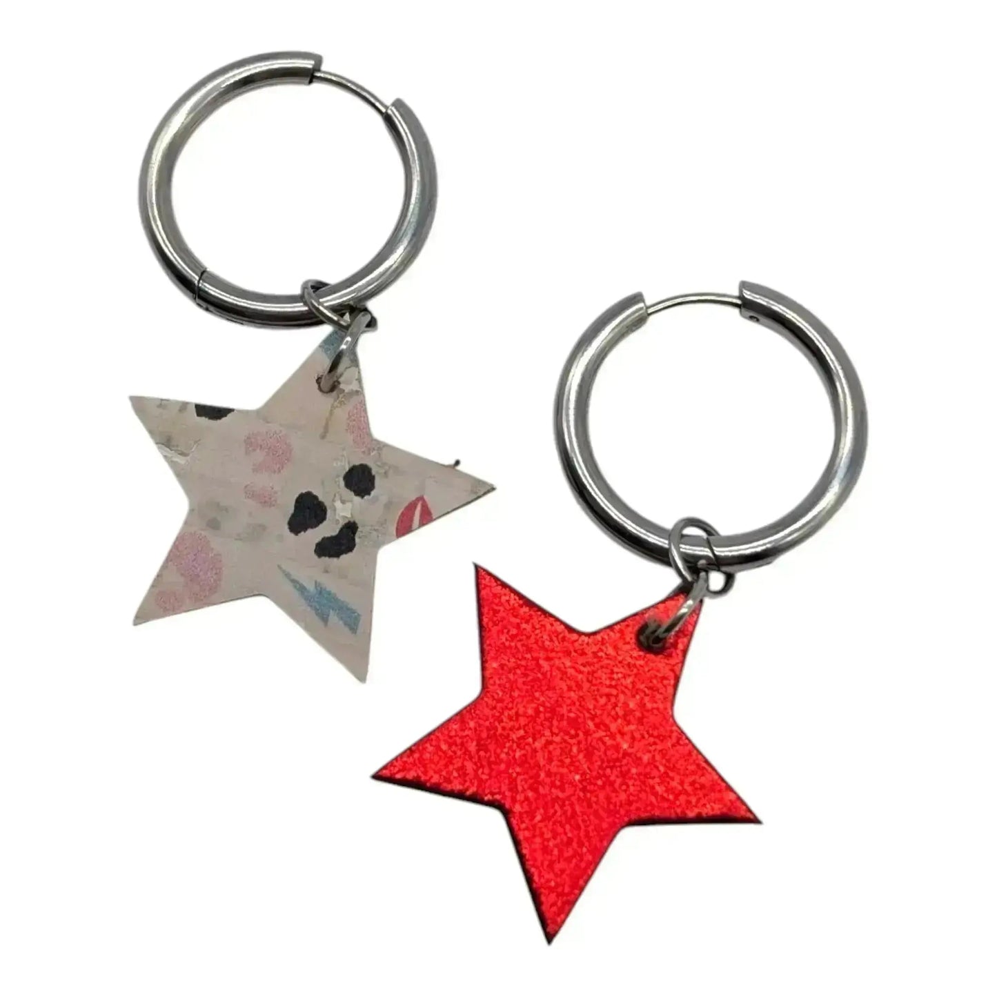 Red and flash mini star cork charms - Trend Tonic