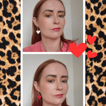 Red and gold mini heart cork charms - Trend Tonic