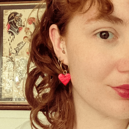 Red and leopard mini heart cork charms - Trend Tonic