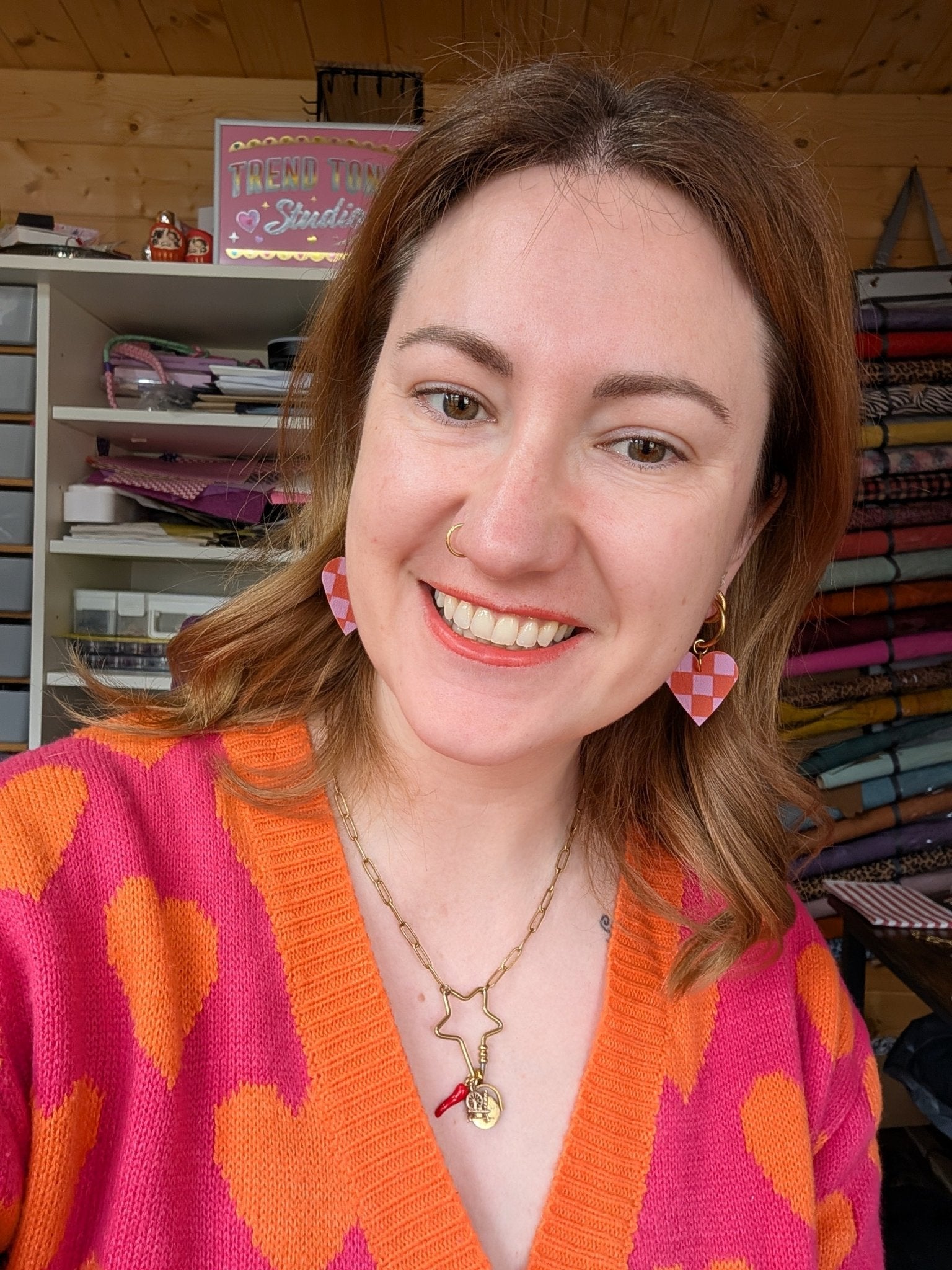 Red and white checked hearts - Trend Tonic