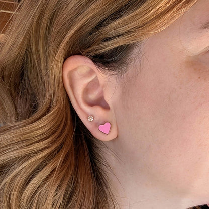 a close up of a woman's ear
