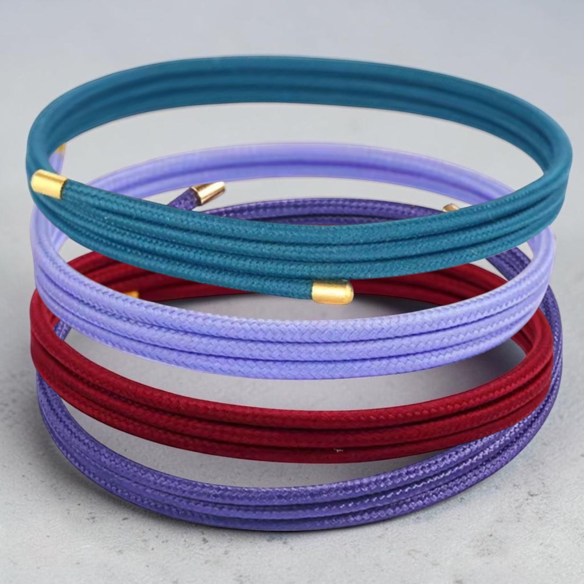 a stack of colorful hair bands