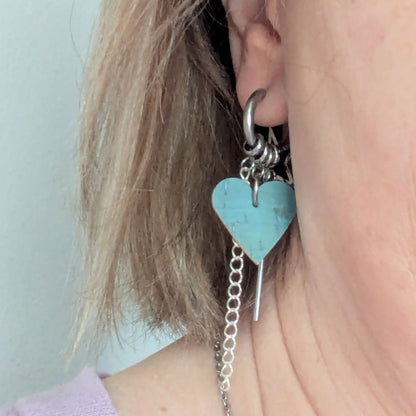a close up of a woman's ear