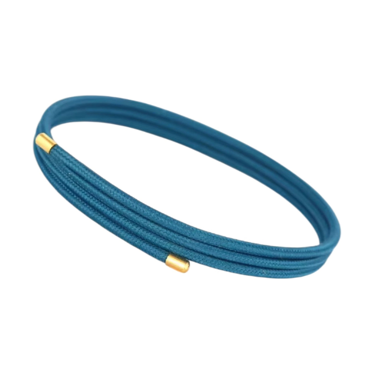 a blue and gold hair band