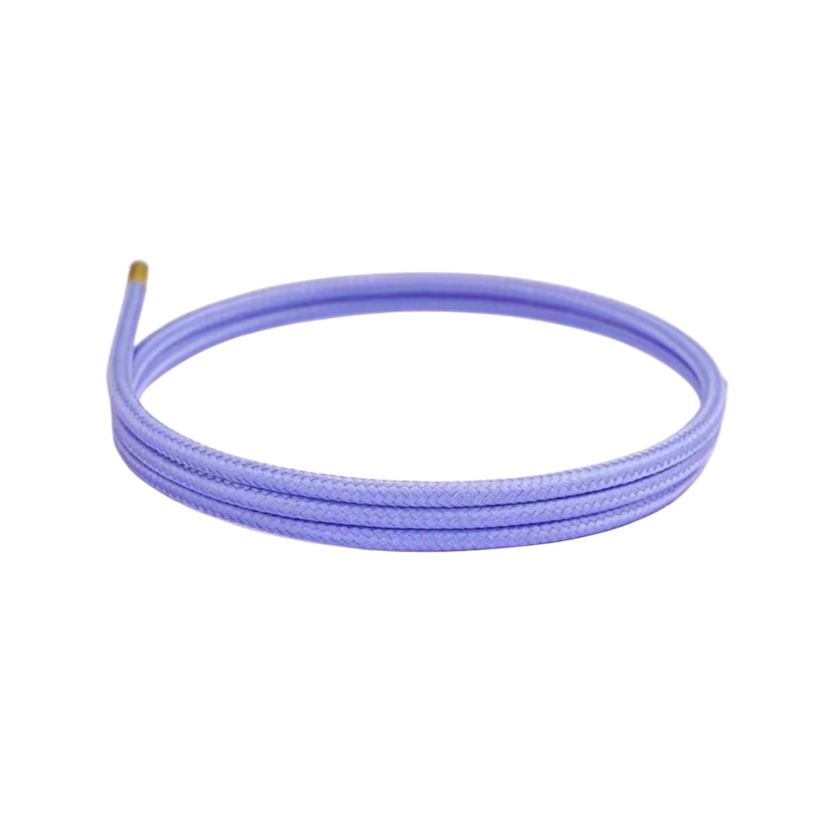 a purple wire with a long thin tube