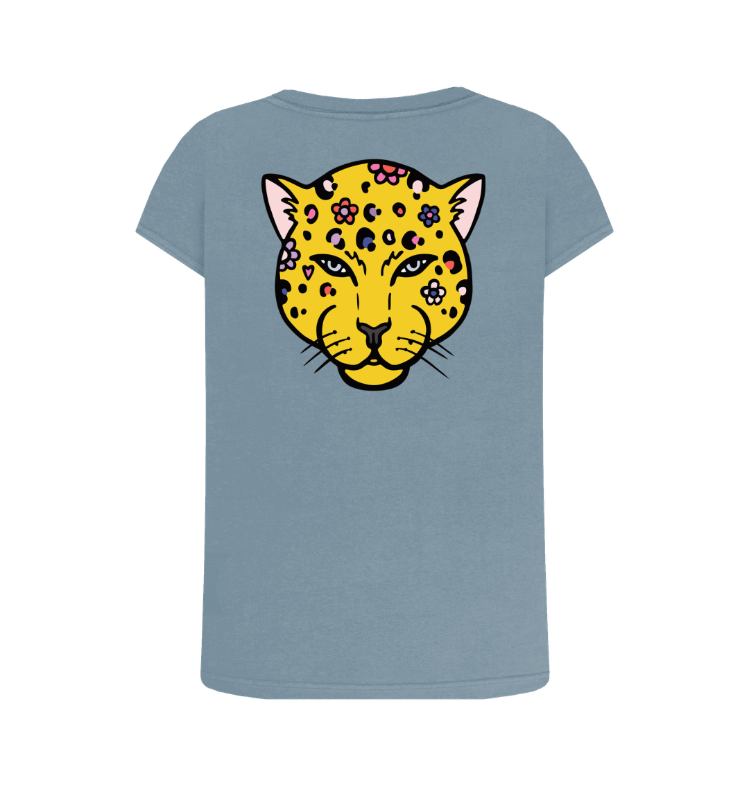 Stone Blue Printed T-shirt Back
