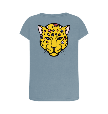 Stone Blue Printed T-shirt Back
