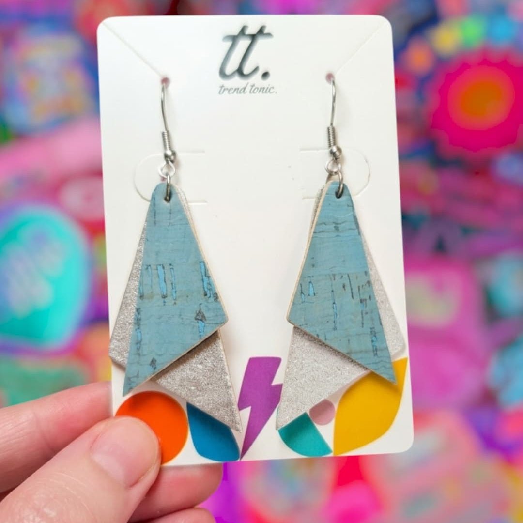 Shard Cork Earrings - Trend Tonic