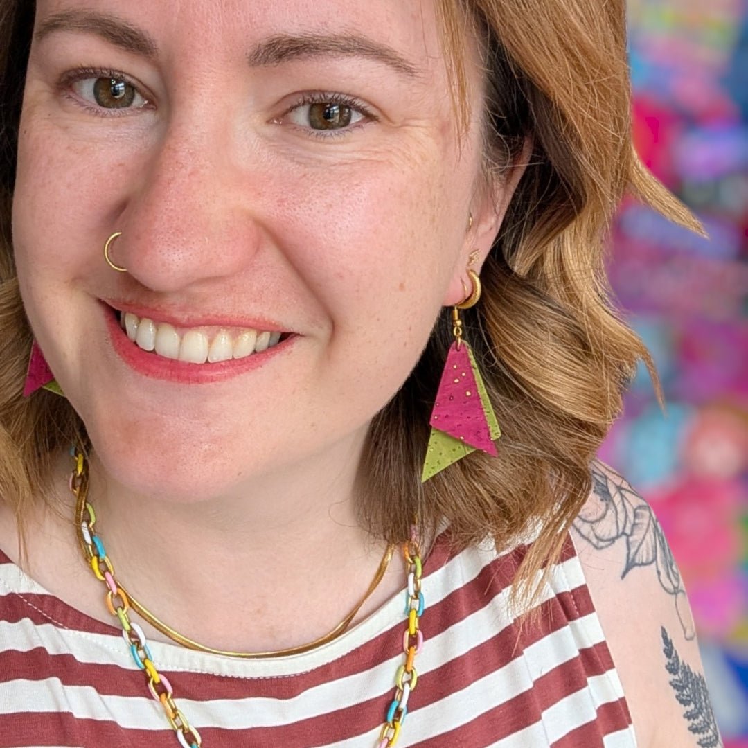Shard Cork Earrings - Trend Tonic