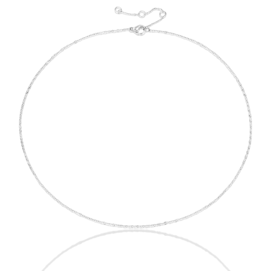 Silver fine cable chain necklace - Trend Tonic