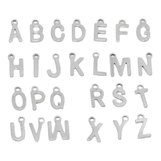 Silver initial letter charm - Trend Tonic