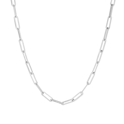 Silver paperclip chain necklace - Trend Tonic