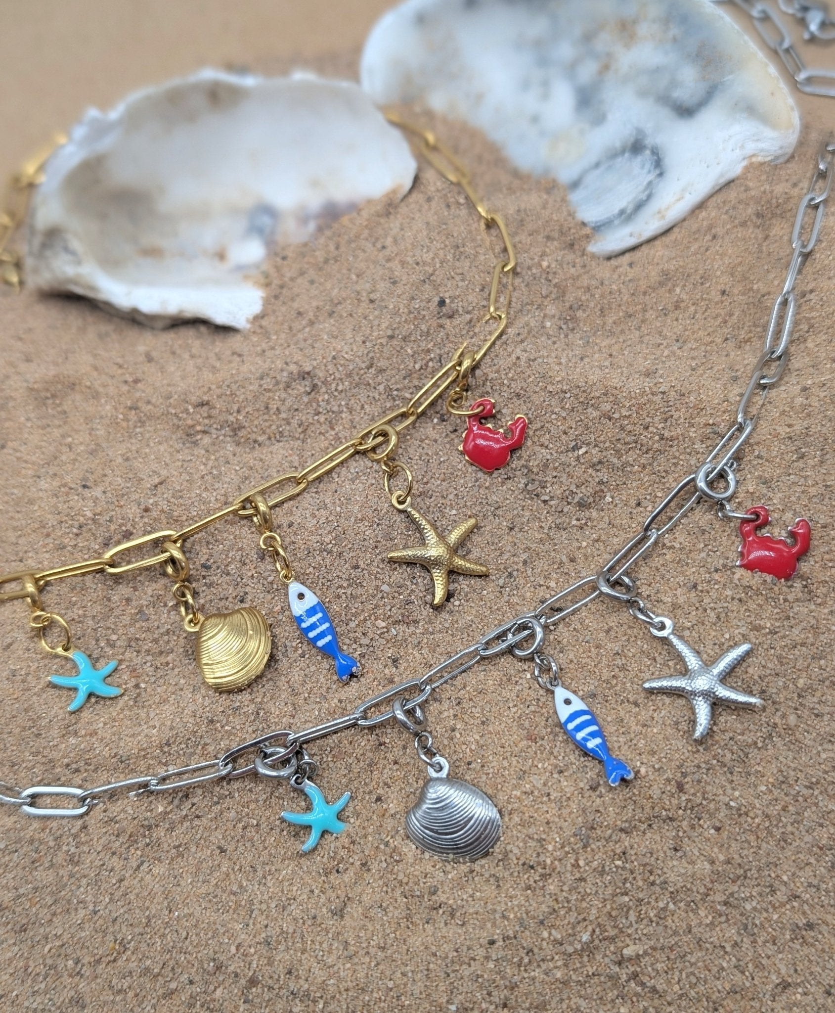 Silver sea charm necklace - Trend Tonic