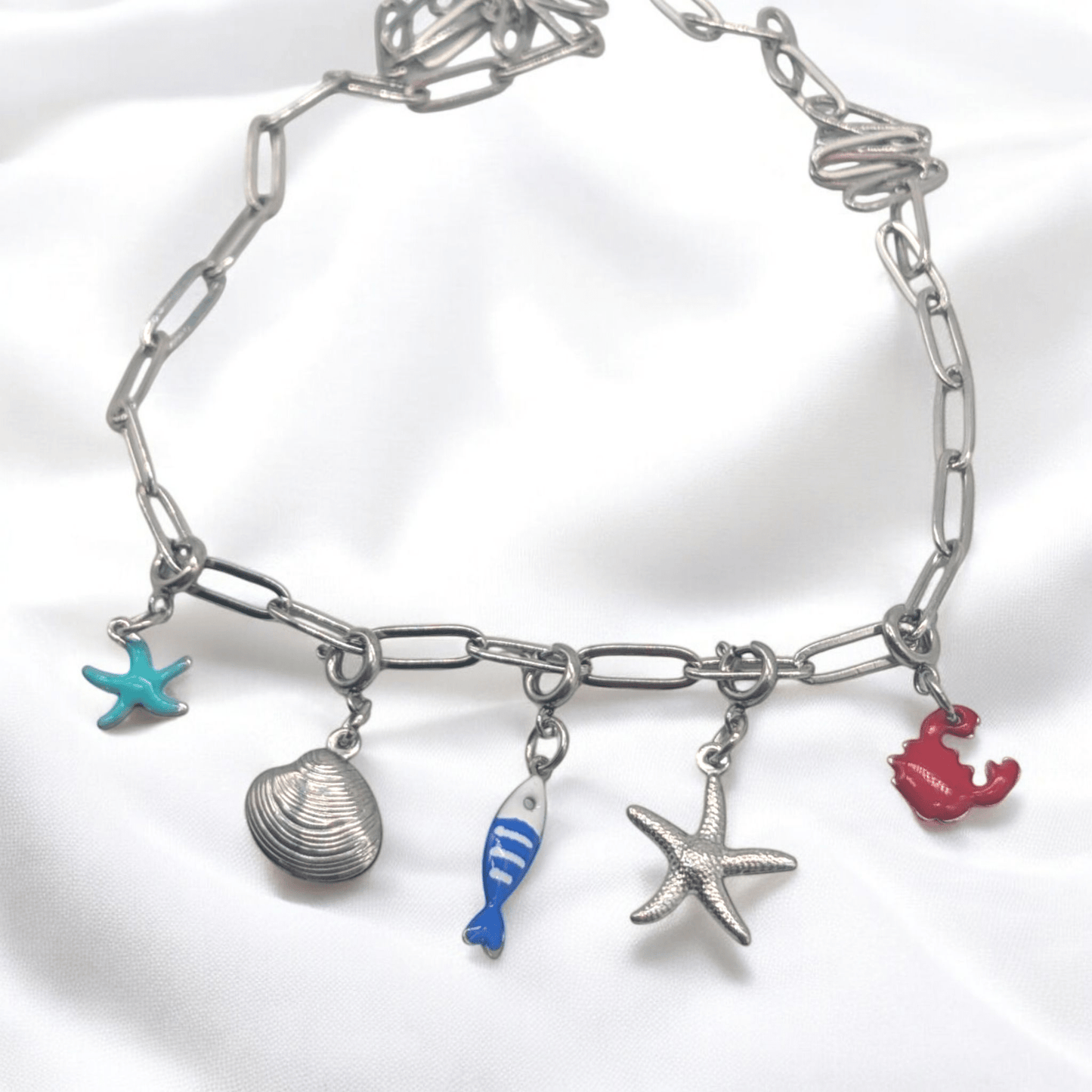 Silver sea charm necklace - Trend Tonic