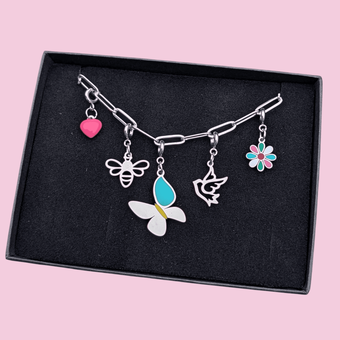 Silver spring charm necklace - Trend Tonic