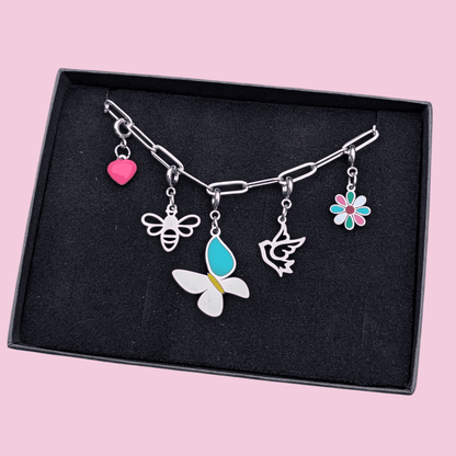 Silver spring charm necklace - Trend Tonic