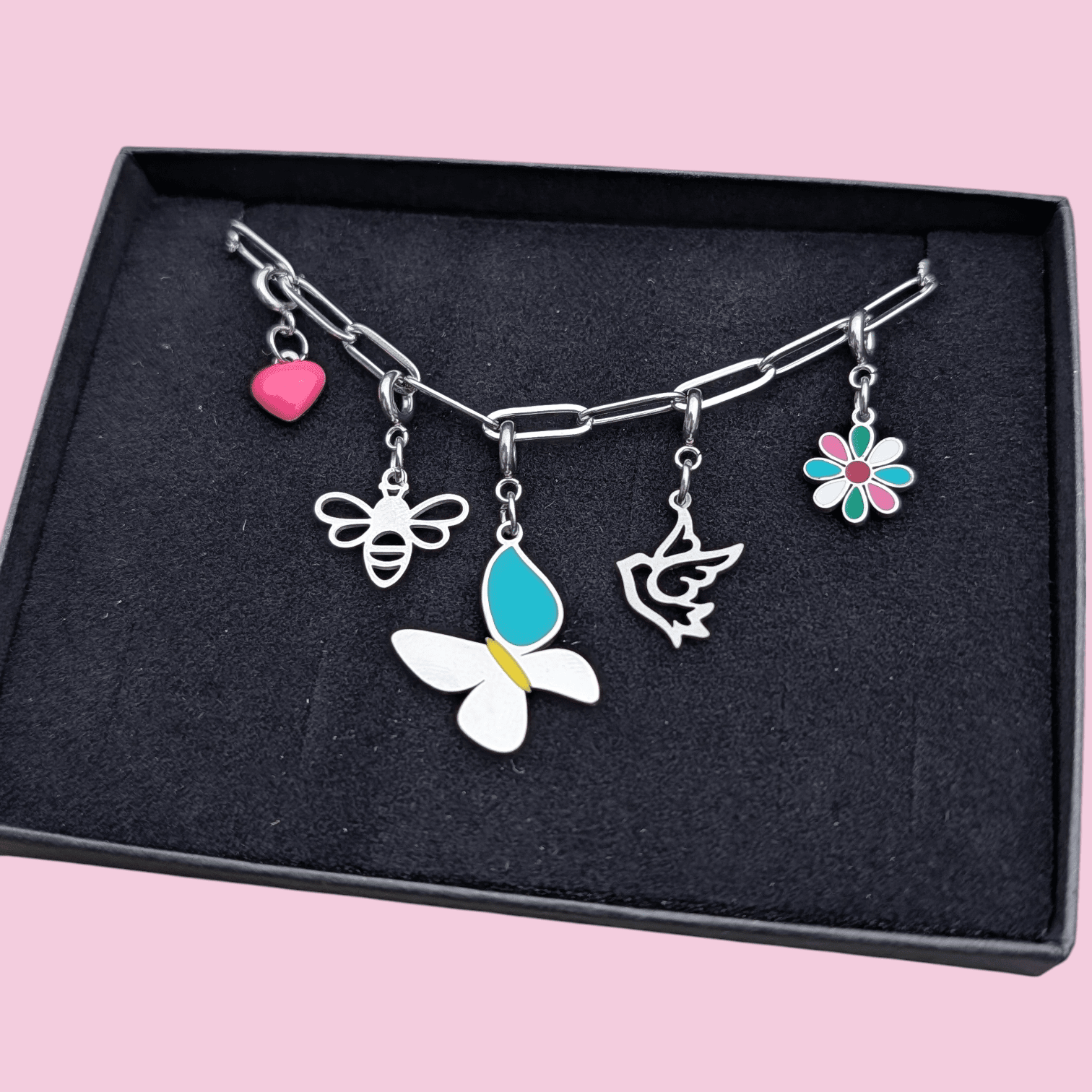 Silver spring charm necklace - Trend Tonic