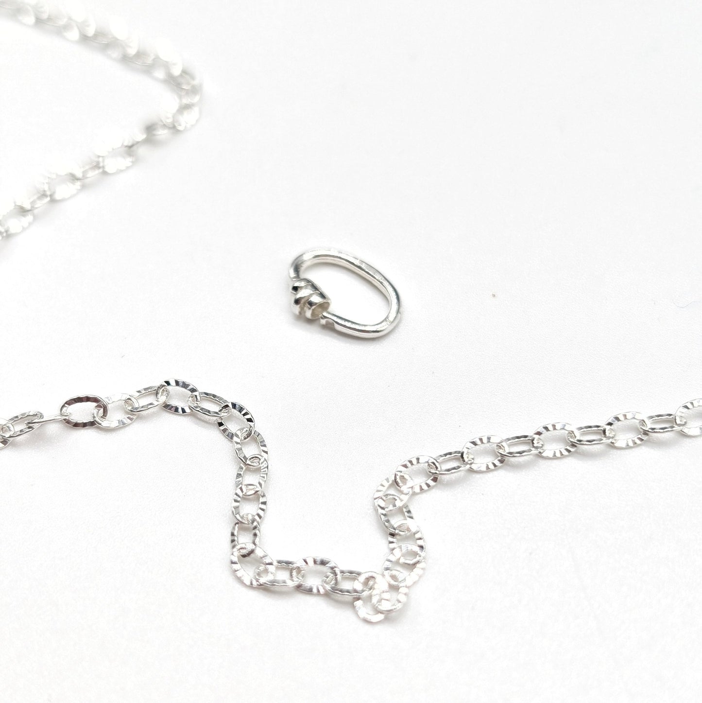 Silver sunbeam cable chain love links permanent anklet kit - Trend Tonic
