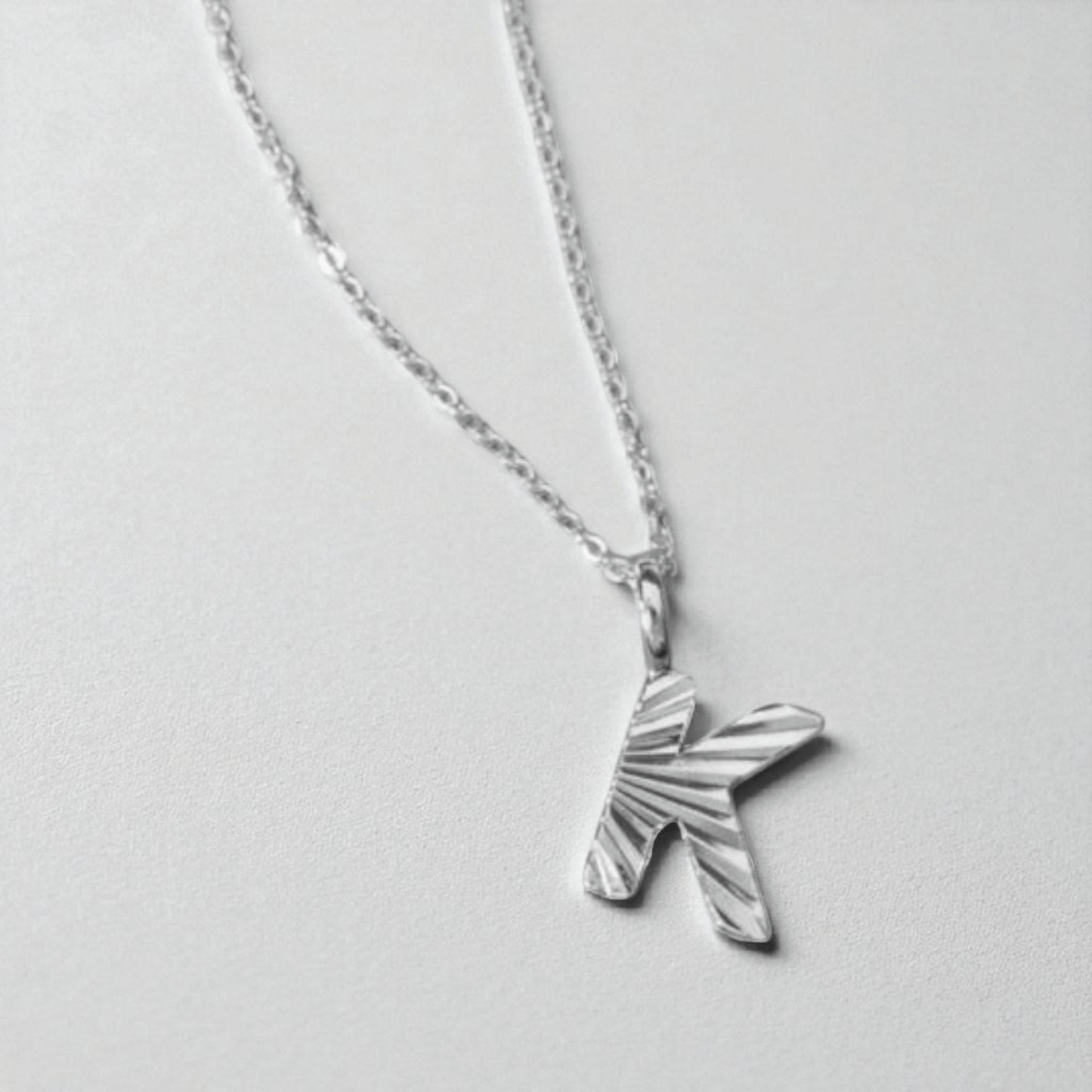 Silver sunbeam initial necklace - Trend Tonic