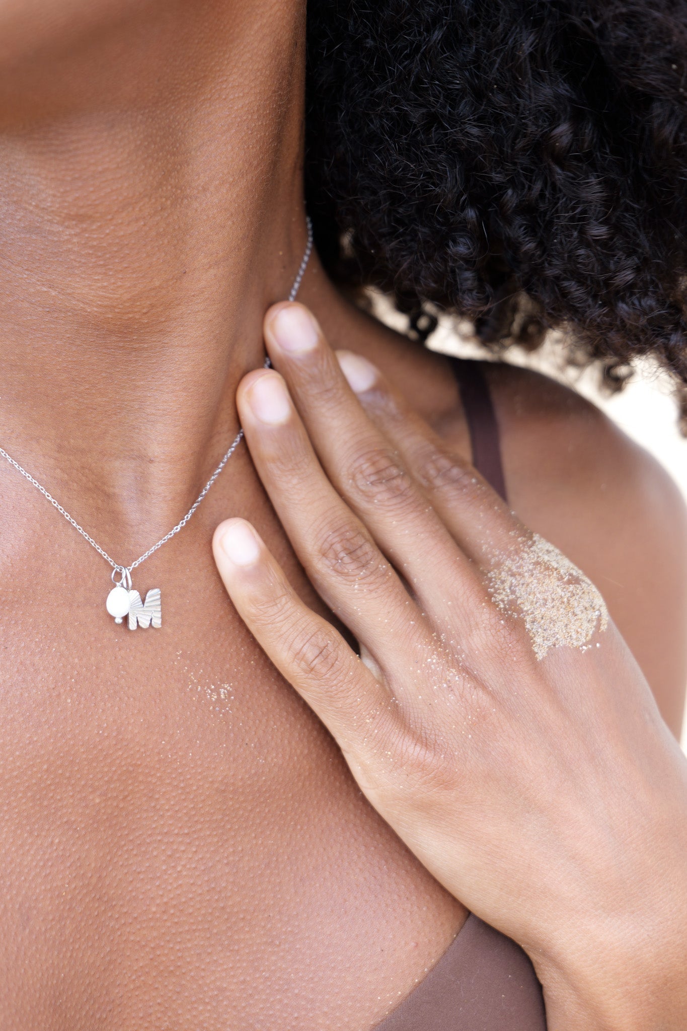 Silver sunbeam initial necklace - Trend Tonic