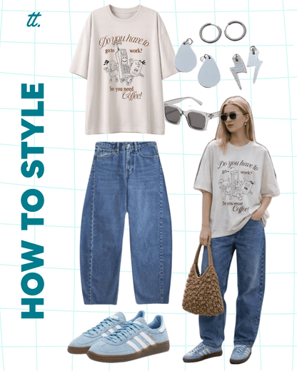 a woman in a white shirt and jeans