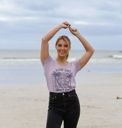 Slow days and sunny rays scoop neck t-shirt - Trend Tonic