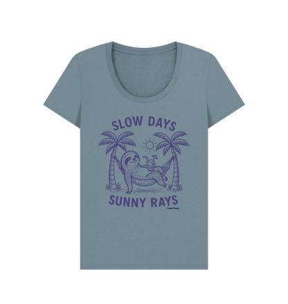 Slow days and sunny rays scoop neck t-shirt - Trend Tonic