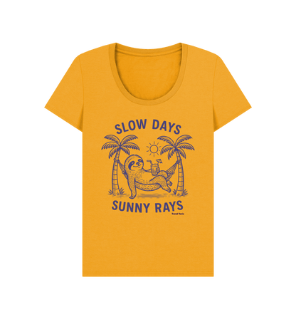 Slow days and sunny rays scoop neck t-shirt - Trend Tonic