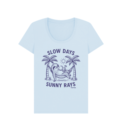 Slow days and sunny rays scoop neck t-shirt - Trend Tonic