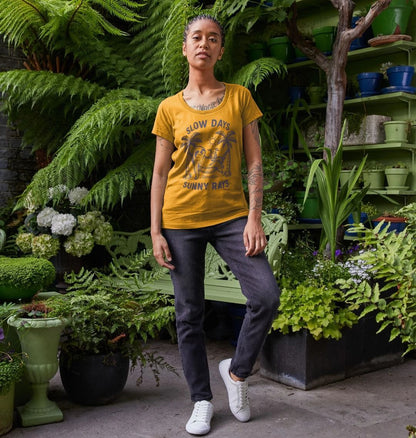 Slow days and sunny rays scoop neck t-shirt - Trend Tonic