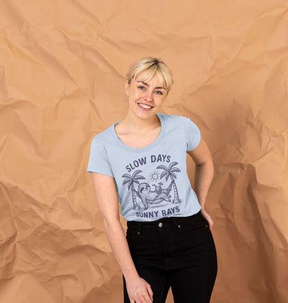 Slow days and sunny rays scoop neck t-shirt - Trend Tonic