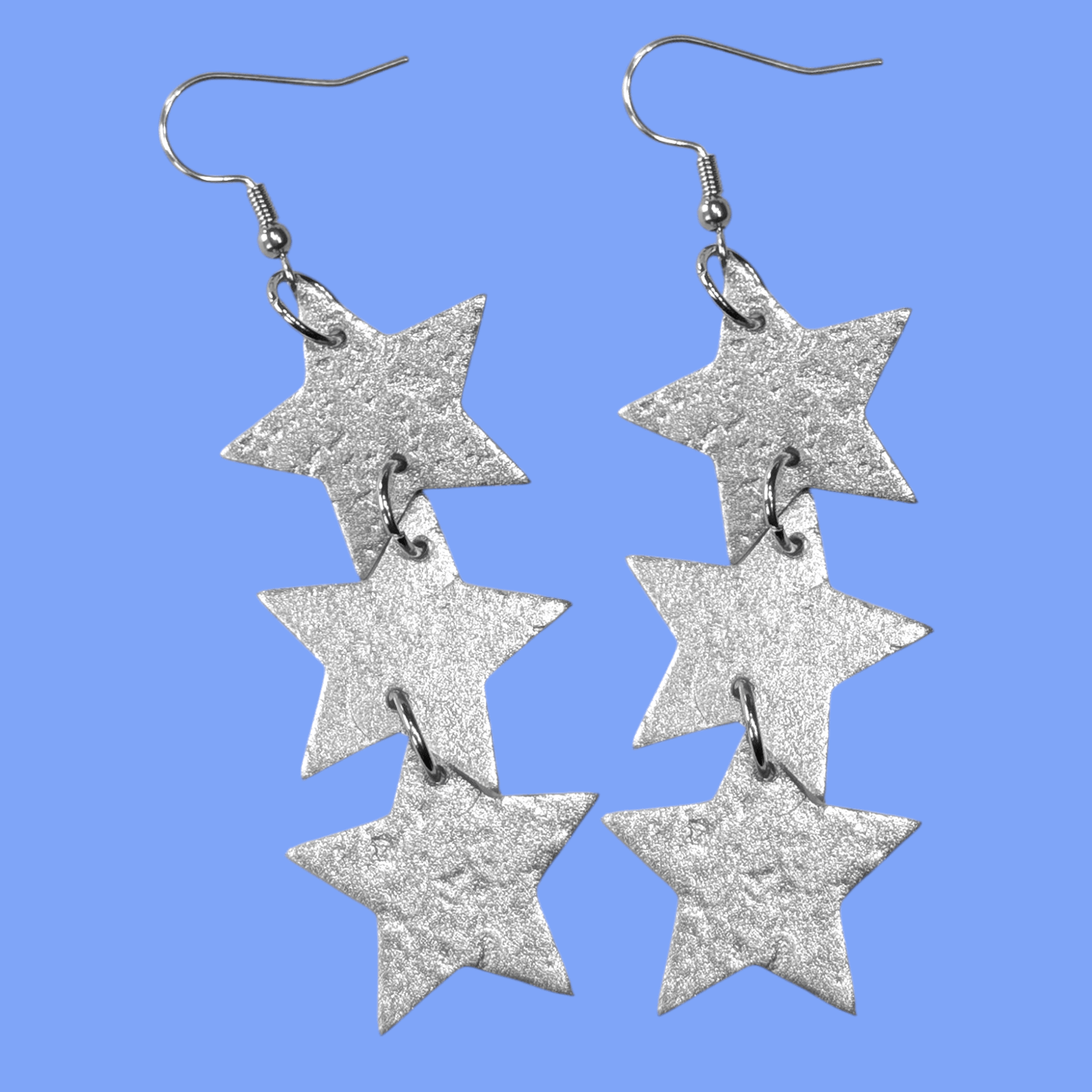 Small silver triple star earrings - Trend Tonic
