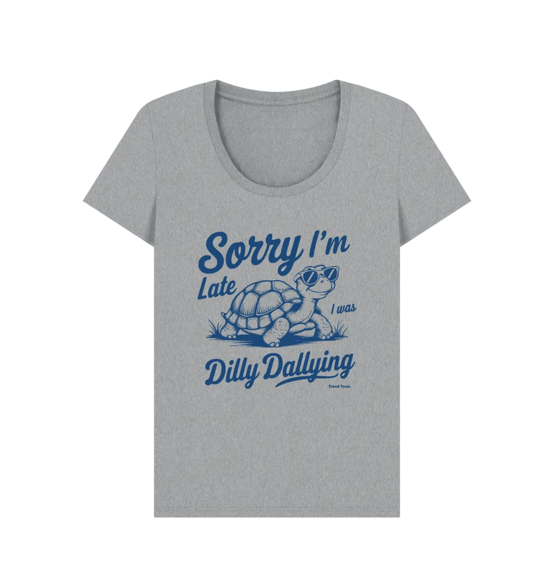 Sorry I'm late scoop neck t-shirt - Trend Tonic