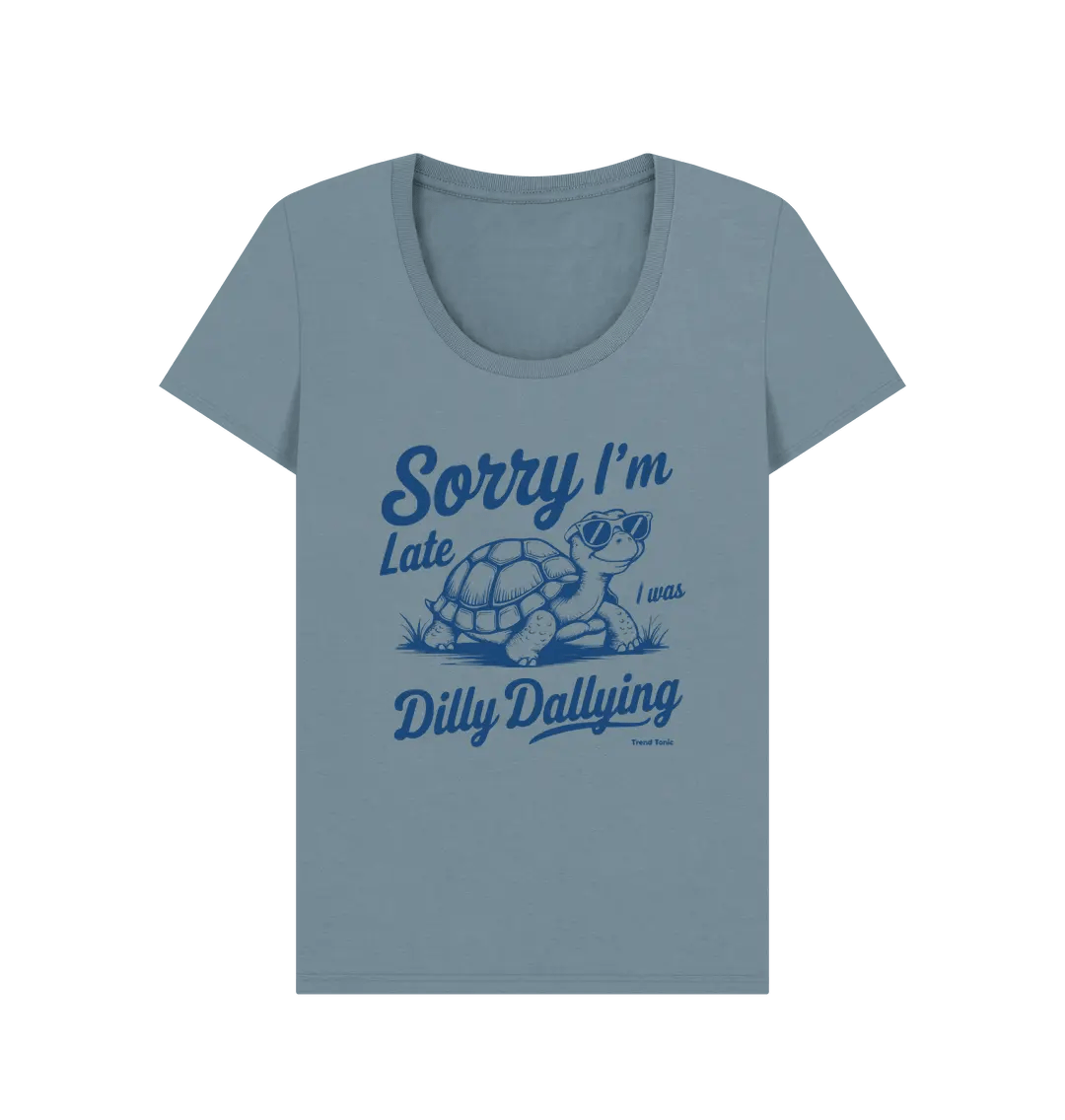 Sorry I'm late scoop neck t-shirt - Trend Tonic