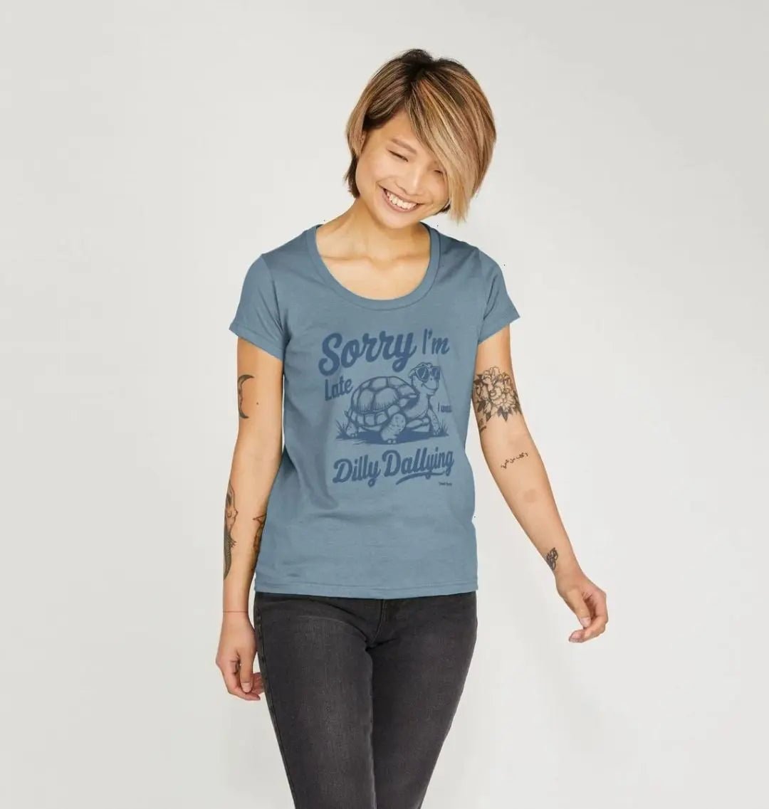 Sorry I'm late scoop neck t-shirt - Trend Tonic