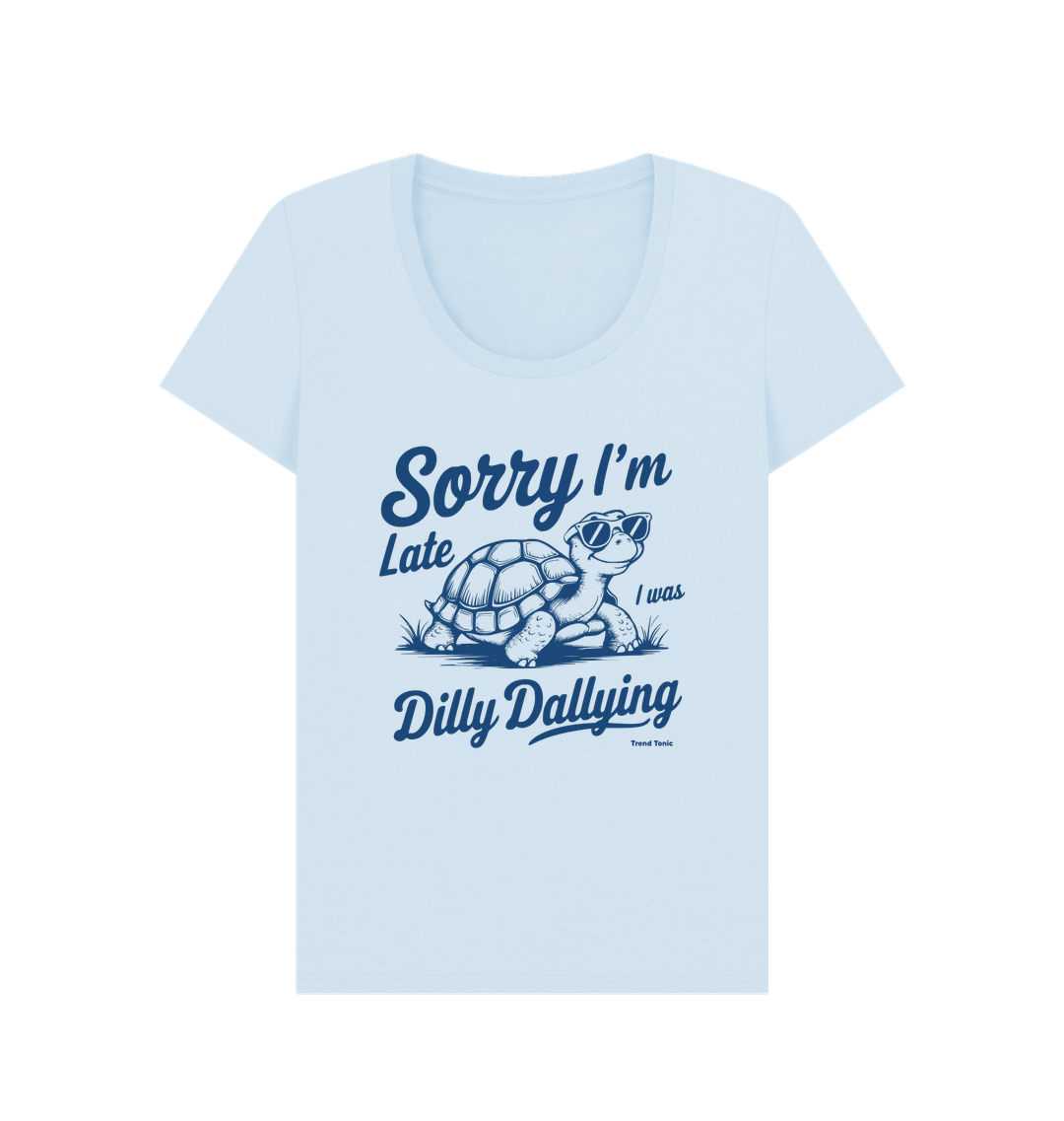 Sorry I'm late scoop neck t-shirt - Trend Tonic