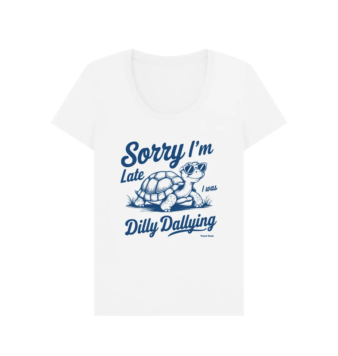 Sorry I'm late scoop neck t-shirt - Trend Tonic
