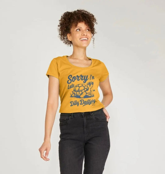 Sorry I'm late scoop neck t-shirt - Trend Tonic