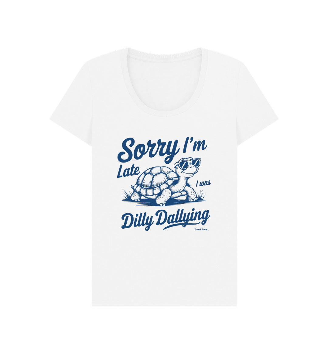 Sorry I'm late scoop neck t-shirt - Trend Tonic