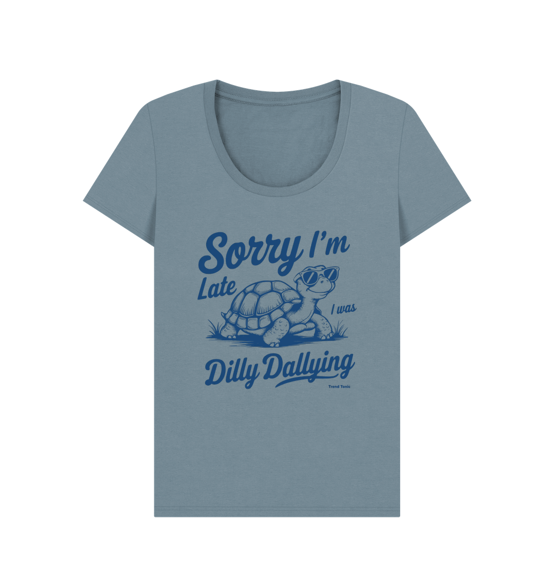 Sorry I'm late scoop neck t-shirt - Trend Tonic