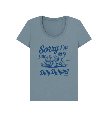 Sorry I'm late scoop neck t-shirt - Trend Tonic