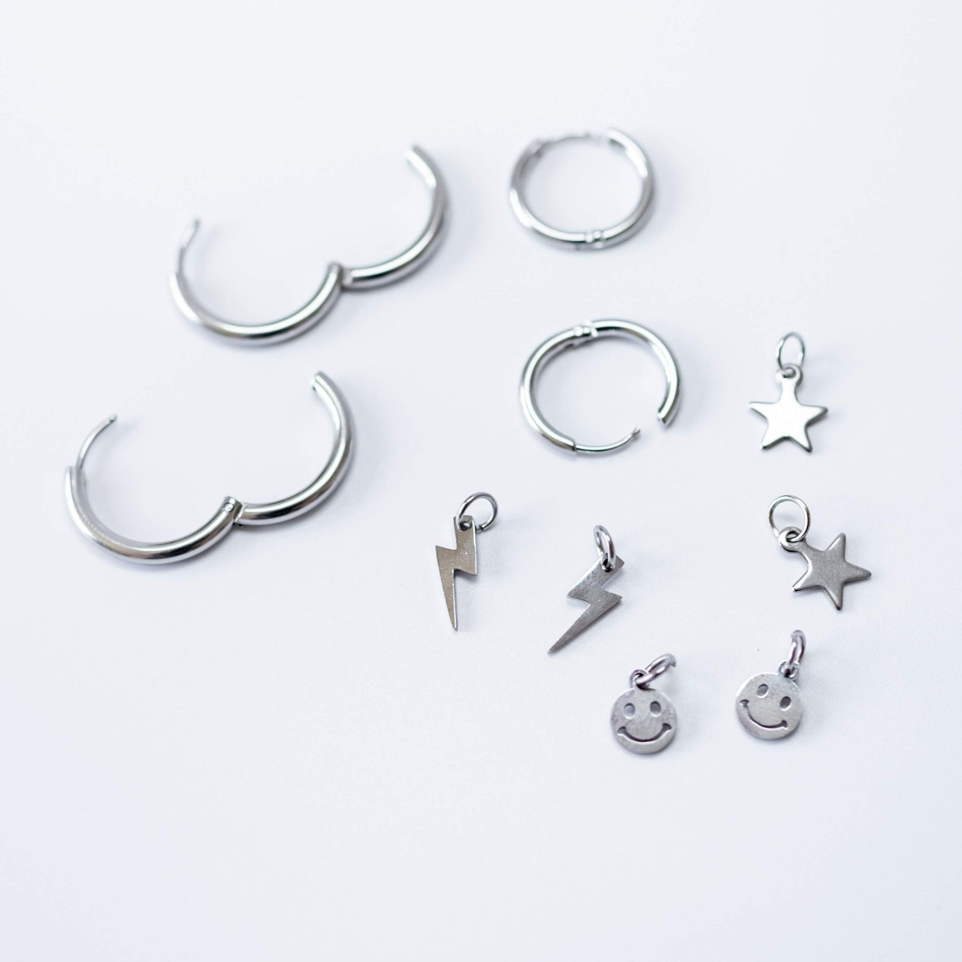 Stainless steel huggie hoop earrings - Trend Tonic