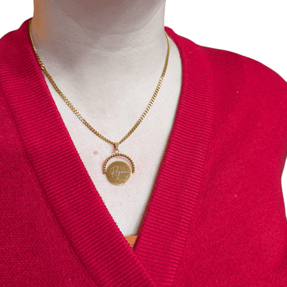Statement Custom Engraved Spinner Necklace - Trend Tonic