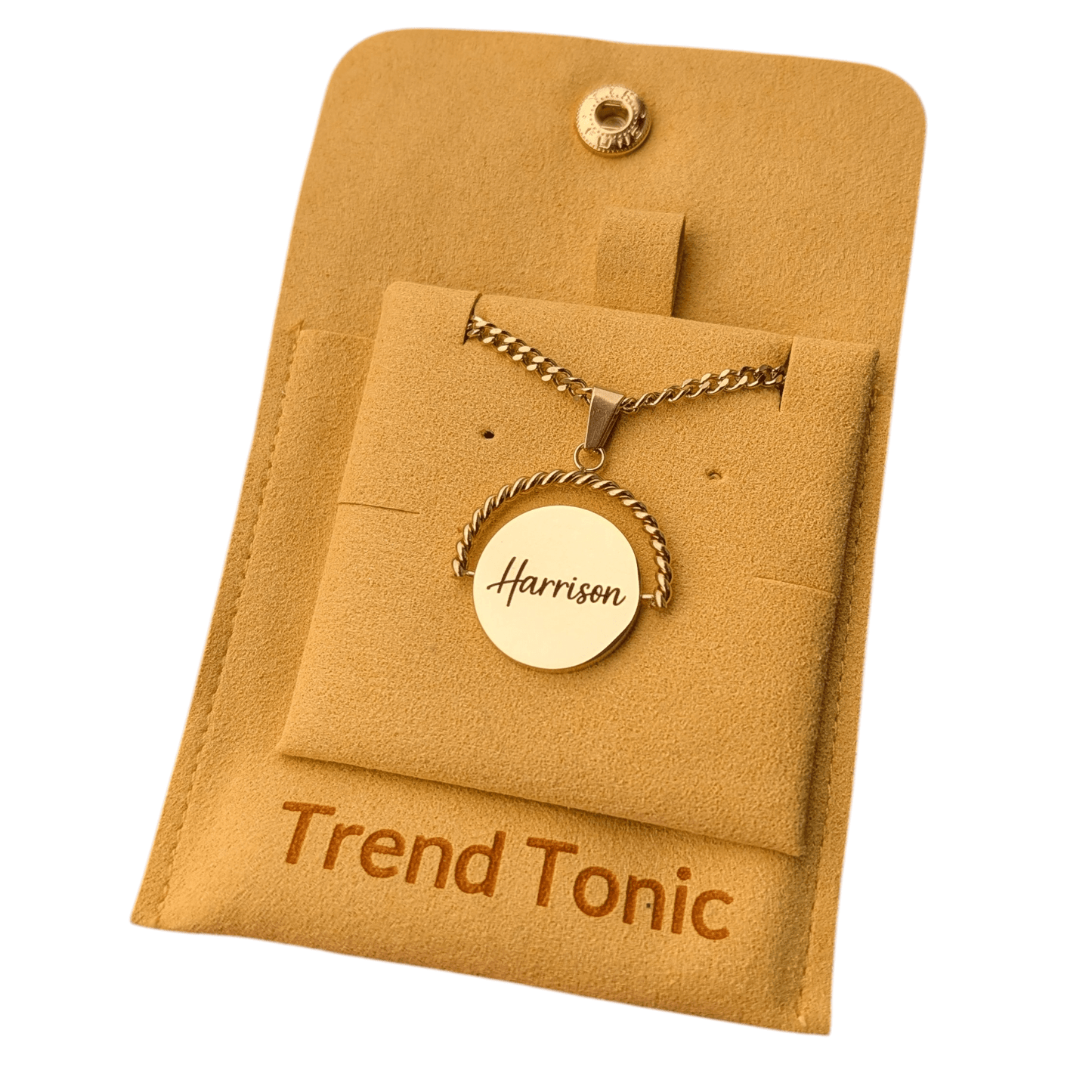 Statement Custom Engraved Spinner Necklace - Trend Tonic