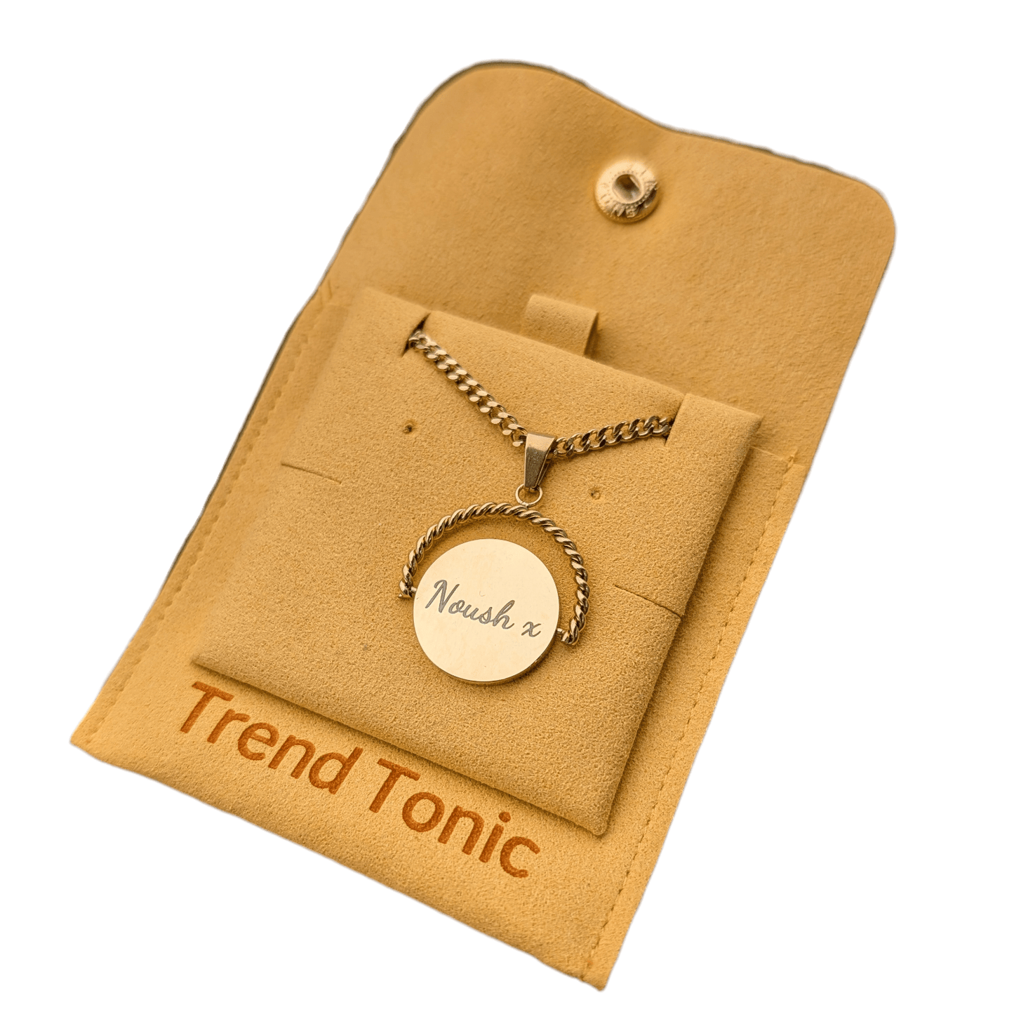 Statement Custom Engraved Spinner Necklace - Trend Tonic