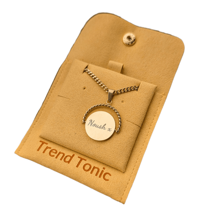 Statement Custom Engraved Spinner Necklace - Trend Tonic