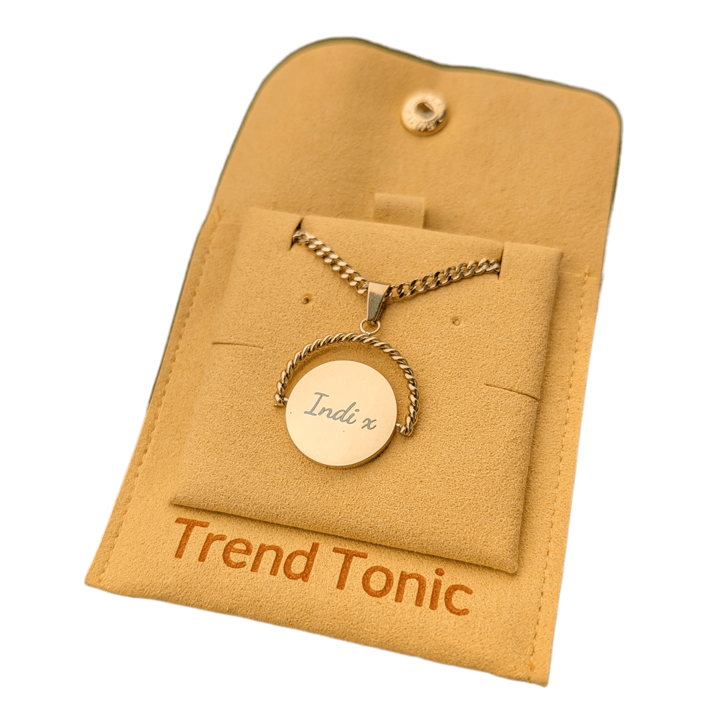 Statement Custom Engraved Spinner Necklace - Trend Tonic