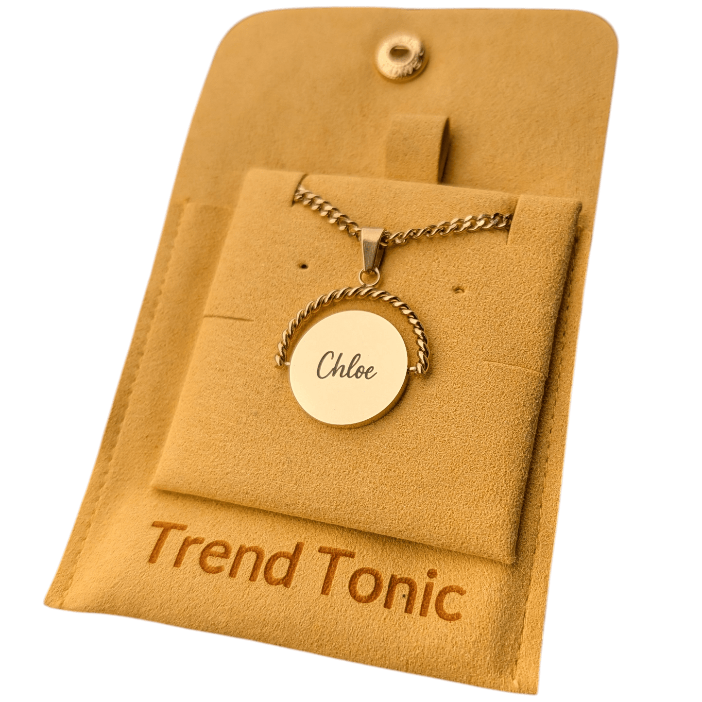 Statement Custom Engraved Spinner Necklace - Trend Tonic